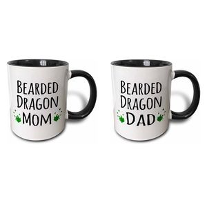 Bearded Dragon Mom and Dad Mugs